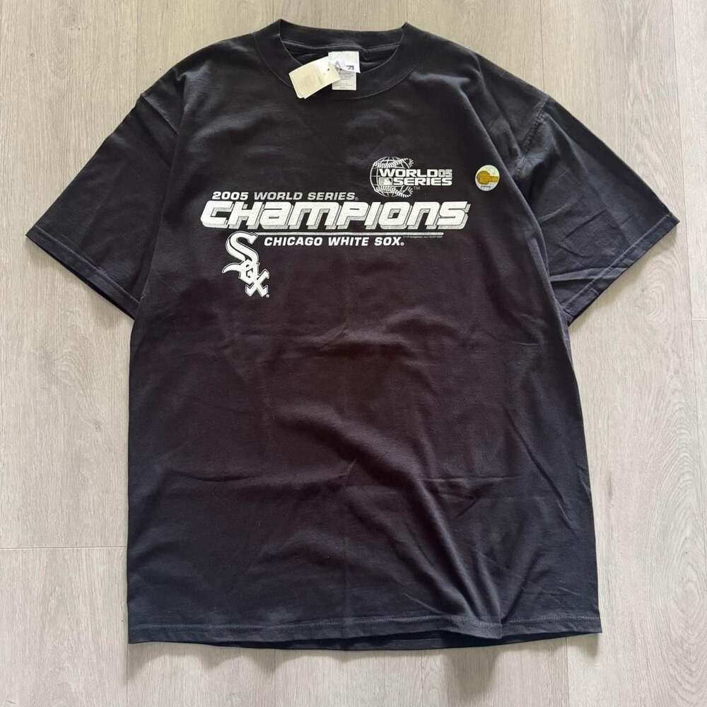 NWT CSA 2005 Chicago White Sox World Series Champions T-Shirt Large Black